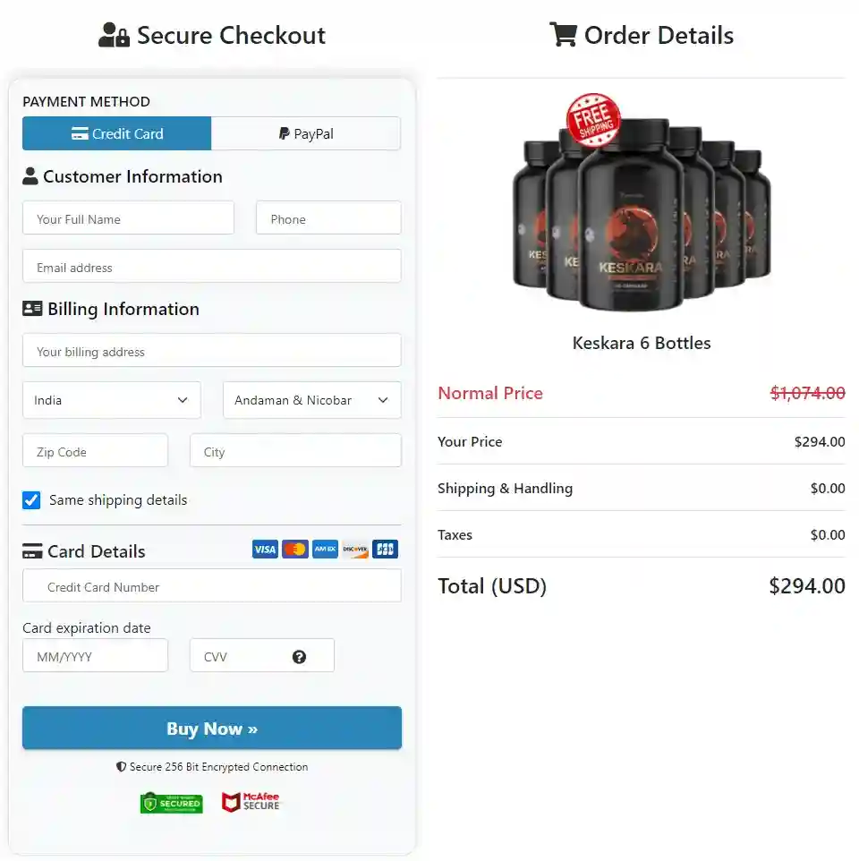 keskara buy page